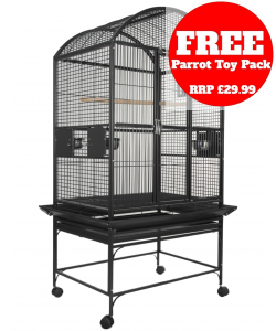 Parrot-Supplies Dakota Dome Top Parrot Cage Black